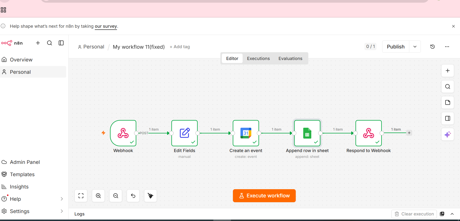 Webhook Workflow